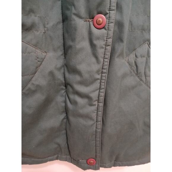 British Mist Hood Puffer Winter Coat M Green Embroidered Grannycore Cottage Gorp - Picture 12 of 16